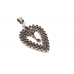 Sterling Silver 925 pendant semi precious maroon garnet gem stone women C304